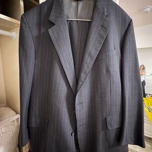 Men's Navy/grayPinstripe Two-Button Suit